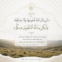 لن ينال الله لحومها